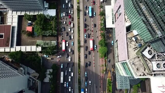 Traffic In Bundaran Hi Jakarta High-Res Stock  Selamat Datang Monument, Hotel Indonesia roundabout