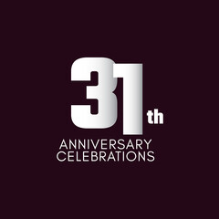Obraz premium 31 th Anniversary Celebration Vector Template Design Illustration