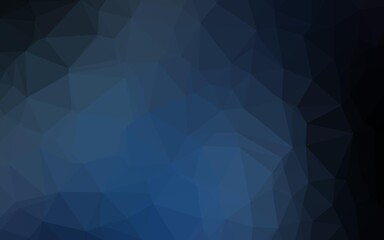 Dark BLUE vector abstract polygonal layout.