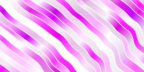 Light Purple vector template with wry lines. Bright illustration with gradient circular arcs. Best design for your posters, banners.