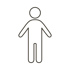 man avatar figure line style icon