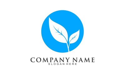 Leaf silhouette vector logo