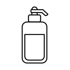 antibacterial gel bottle icon, line style