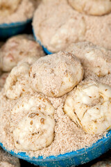 露店販売の百合根