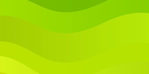 Light Green, Yellow vector texture with curves. Colorful geometric sample with gradient curves. Pattern for websites, landing pages.