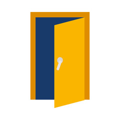 open door icon, flat style