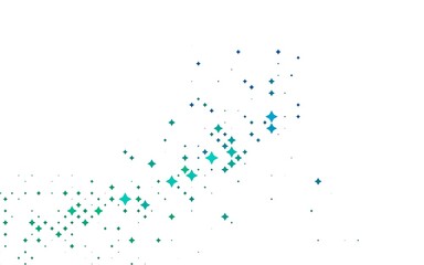 Light Blue, Green vector template with sky stars.