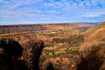 Scenic View of Bidwell Canyon California Landscape with Blue Skies