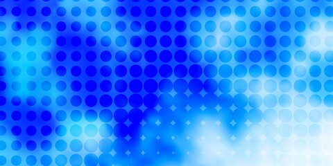 Light BLUE vector background with bubbles. Abstract illustration with colorful spots in nature style. Pattern for business ads.