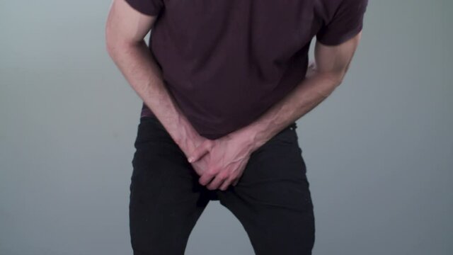 Man receives a ball into his testicles. Funny concept