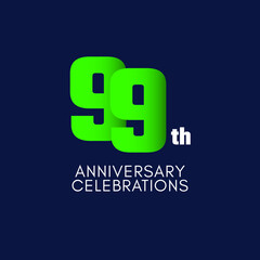 99 th Anniversary Celebration Vector Template Design Illustration