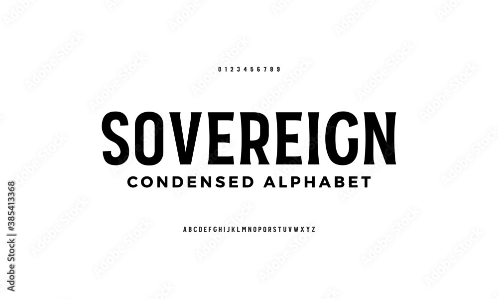 Fototapete stylish minimal vector composite font. set of letters english alphabet.
