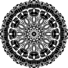 Creative mandala design. Black and white mandala.Mandalas for coloring book. decorative element.