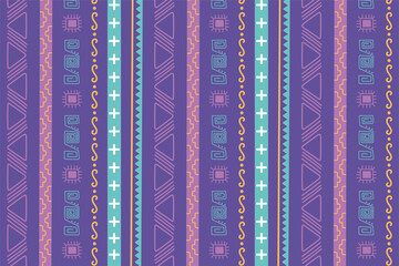 ethnic handmade, mosaic tribal antique decoration seamless pattern