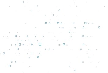 Light BLUE vector template with spots, rectangles.