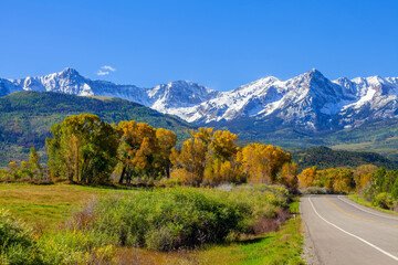 Countryside fall season in Colorado, USA