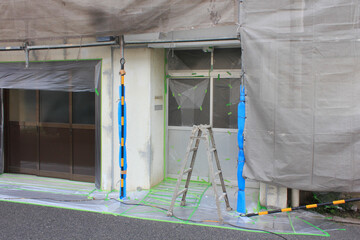 住宅の外壁の塗装工事