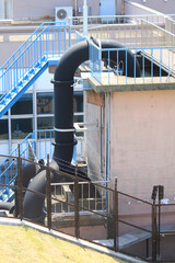 浄水場の送水管