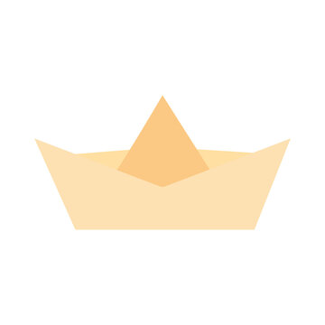 paper ship flat style icon