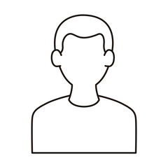 young man character isolated icon