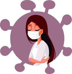 Sad Depressed Woman Suffering from Anxiety