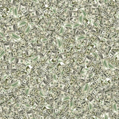 Seamless money pattern. Dollar bill. Washington American cash. Usd money isolated on white background.