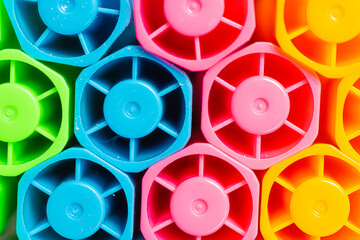 Pack of colored highlighters used for office supplies