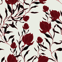 Beautiful seamless floral pattern background
