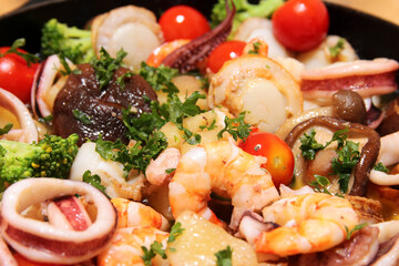 楽しくホームパーティーシーフード 海鮮 アヒージョ Homeparty Seafood Ajillo