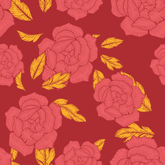 Beautiful seamless floral pattern background
