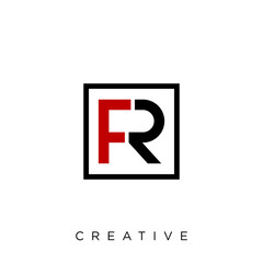 fr modern logo illustration design vector 