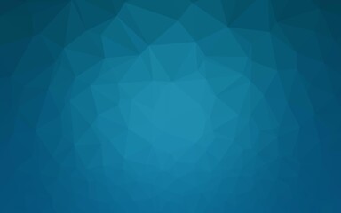 Dark BLUE vector blurry triangle template.