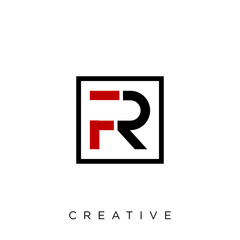 fr modern logo illustration design vector 