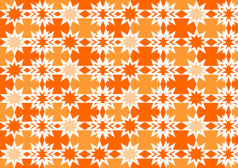 Sun pattern, orange style