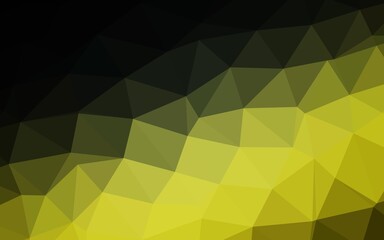 Dark Green, Yellow vector abstract mosaic backdrop.