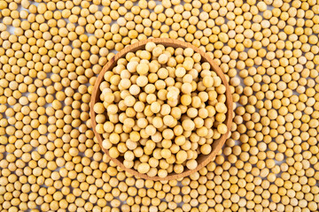 Full screen of golden soybeans
