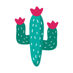 cactus mexican plant flat style icon