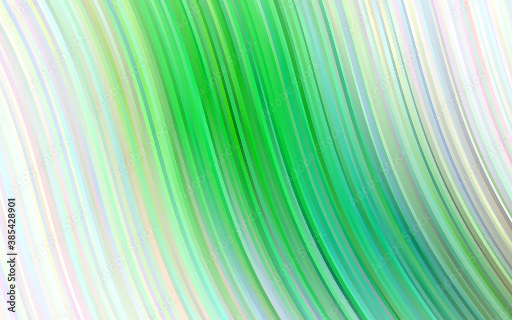 Wall mural light green vector background with abstract lines.