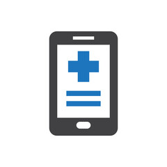 Obraz premium Medical mobile application icon