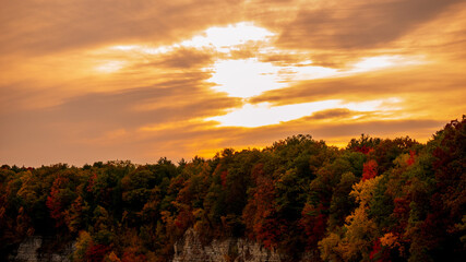 sunset in the mountains