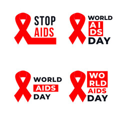 World aids day sticker collection
