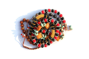 fashion bracelet on white background