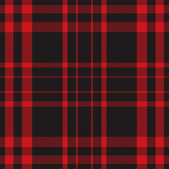 Tartan plaid pattern in red. Print fabric texture seamless. Check vector background.