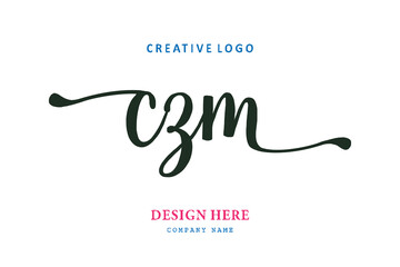 simple CZM lettering logo is easy to understand, simple and authoritative
