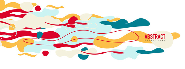 Fototapeta premium Trendy liquid style shapes abstract design, dynamic vector background for placards, brochures, posters, web landing pages, covers or banners