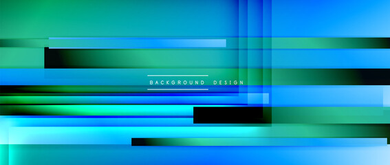 Fototapeta premium Dynamic lines on fluid color gradient. Trendy geometric abstract background for your text, logo or graphics
