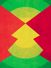 Abstract geometric Christmas tree grunge