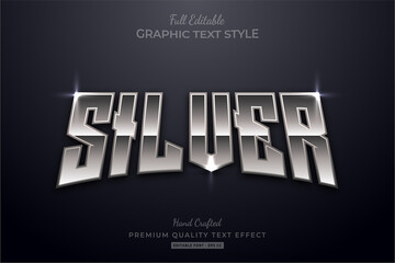 Silver Shine Editable Premium Text Style Effect