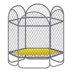 Gate trampoline icon. Cartoon of gate trampoline vector icon for web design isolated on white background