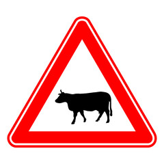 Traffic, road sign. 
domesticated animals can pass